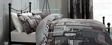 Black City Scene Bedlinen Collection