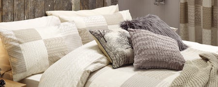Natural Knitted Patchwork Bedlinen Collection