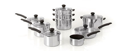 Dunelm Stainless Steel Pan Collection