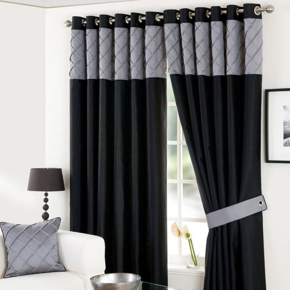 Black Parisian Eyelet Curtain Collection