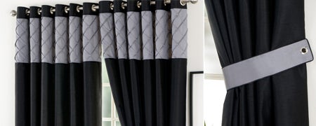 Black Parisian Eyelet Curtain Collection