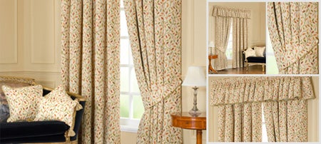 Heritage Cream Glava Pencil Pleat Curtain Collection