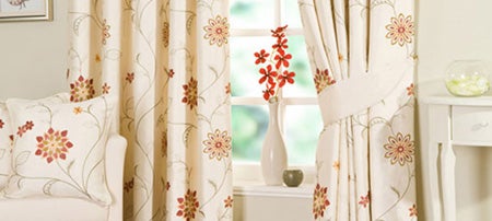 Cream Sienna Lined Curtain Collection