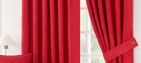 Red Suede Blackout Curtain Collection