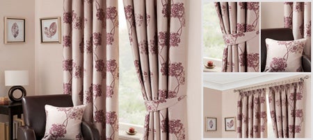 Aubergine Versailles Curtain Collection