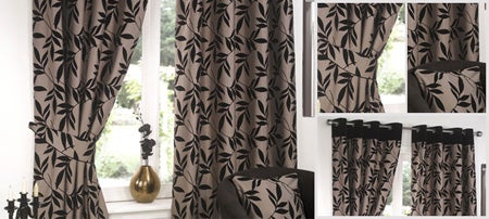 Black Delamere Curtain Collection