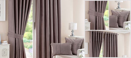 Hotel Mink Pintuck Faux Silk Curtain Collection