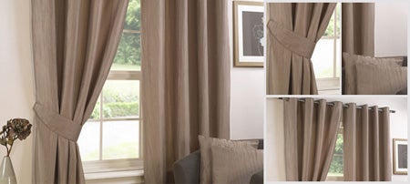 Natural Crushed Taffeta Curtain Collection