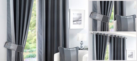 Pewter Monaco Curtain Collection