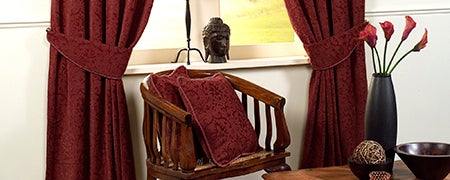 Ruby Vivaldi Jacquard Lined Curtain Collection