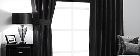 Hotel Black Pintuck Curtain Collection