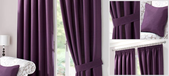 Blackcurrant Sorrento Curtain Collection