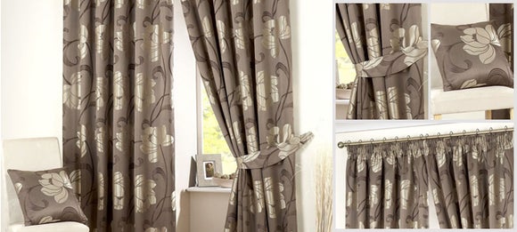 Chocolate Monroe Curtain Collection