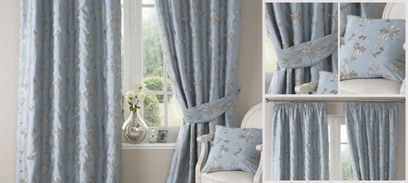 Duck Egg Charlotte Curtain Collection