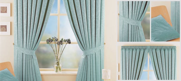 Duck Egg Toledo Curtain Collection