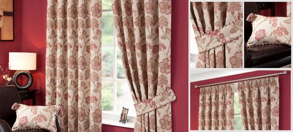 Waters and Noble Red Naples Curtain Collection