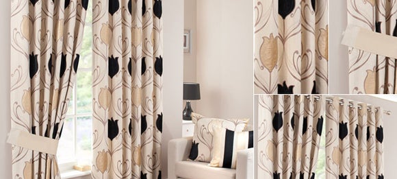 Black Lalique Curtain Collection