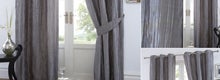 Silver Crushed Taffeta Curtain Collection