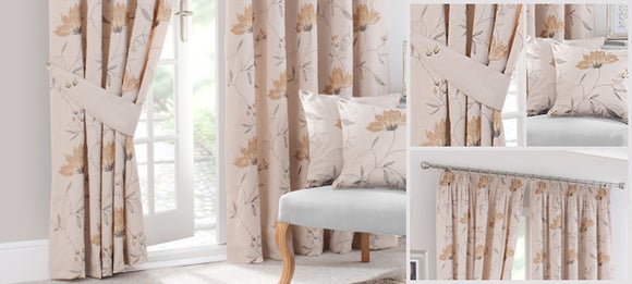 Ochre Amelia Curtain Collection