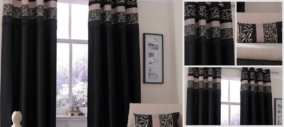 Black Bamboo Curtain Collection