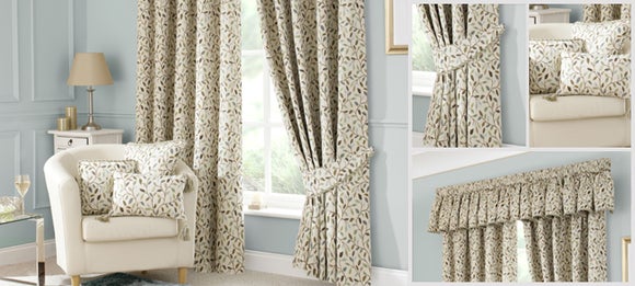 Heritage Teal Glava Curtain Collection