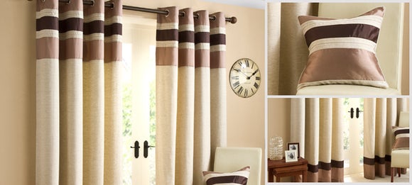 Chocolate Alban Curtain Collection
