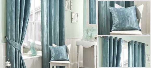 Duck Egg Crushed Taffetta Curtain Collection