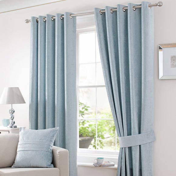 Duck Egg Chenille Curtain Collection