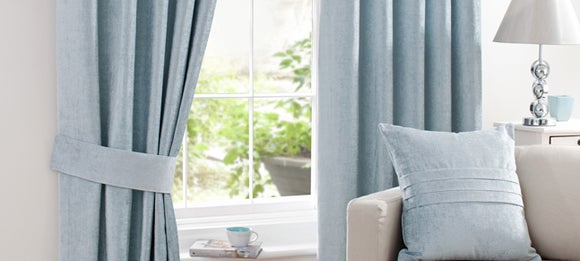 Duck Egg Chenille Curtain Collection