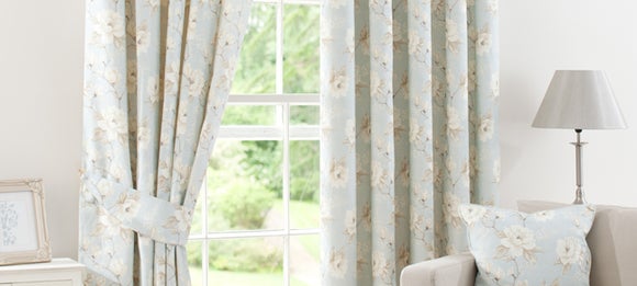 Duck Egg Country Garden Curtain Collection
