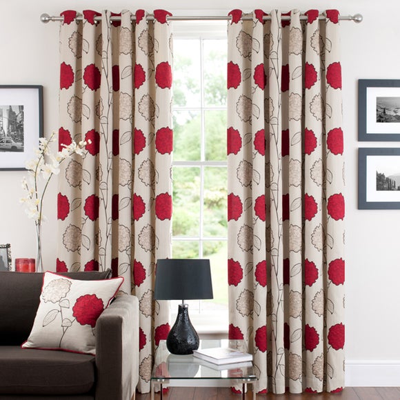 Red Louisa Curtain Collection
