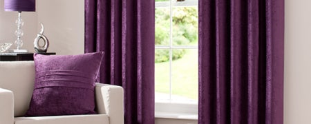 Plum Chenille Curtain Collection