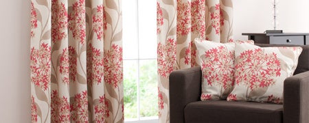 Red Darcy Curtain Collection