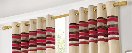 Red Albury Curtain Collection
