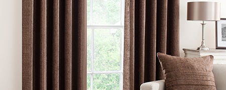 Chocolate Chenille Curtain Collection