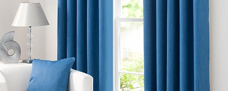 Waters and Noble Blue Solar Eyelet Curtain Collection