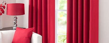 Waters and Noble Red Solar Eyelet Curtain Collection