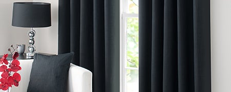 Waters and Noble Black Solar Eyelet Curtain Collection