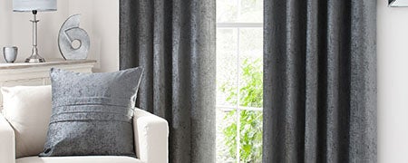 Grey Chenille Curtain Collection