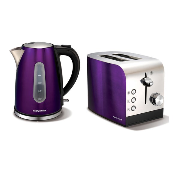 Morphy Richards Purple Kettle and Toaster Collection