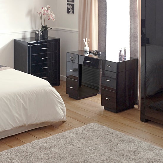 Venetian Black Bedroom Furniture Collection