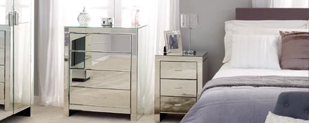 Venetian Mirrored Bedroom Furniture Collection