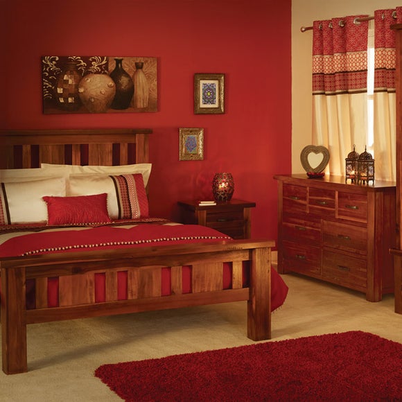 Oxford Acacia Dark Wood Bedroom Furniture Collection