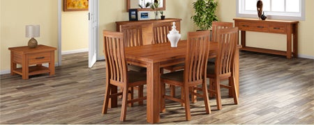 Oxford Acacia Dark Wood Dining Furniture Collection
