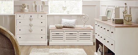 Bretagne White Living Furniture Collection