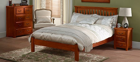Winchester Acacia Dark Wood Bedroom Furniture Collection