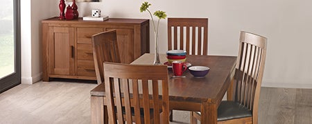 Seville Acacia Dark Wood Dining Furniture Collection