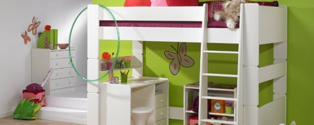 Kids Harper White High Sleeper Bedroom Collection