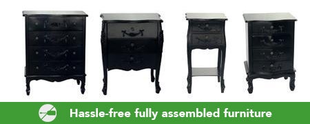 Toulouse Black Bedroom Furniture Collection