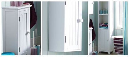 Monaco Acacia White Bathroom Furniture Collection